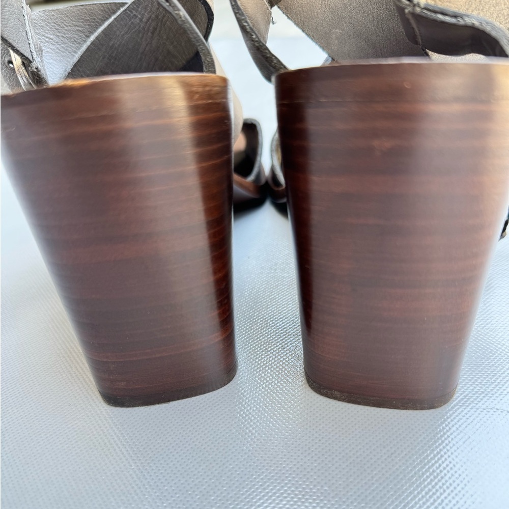 Boemos Leather Block Heel Sandals - Picture 2 of 5